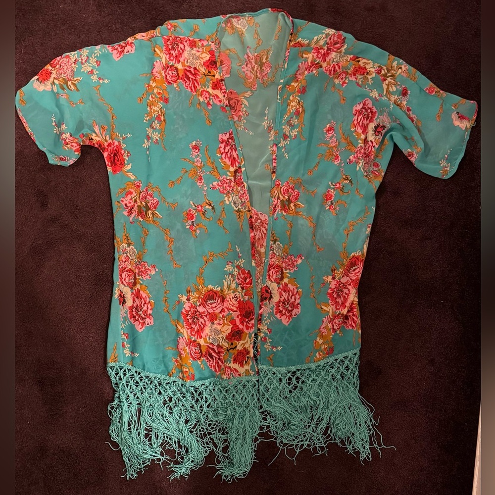 Tunic with fringe detailing